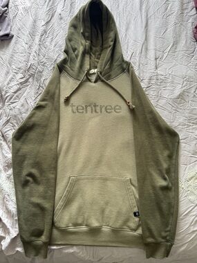 Green Two-tone Raglan Sleeve 10Tree Hoodie